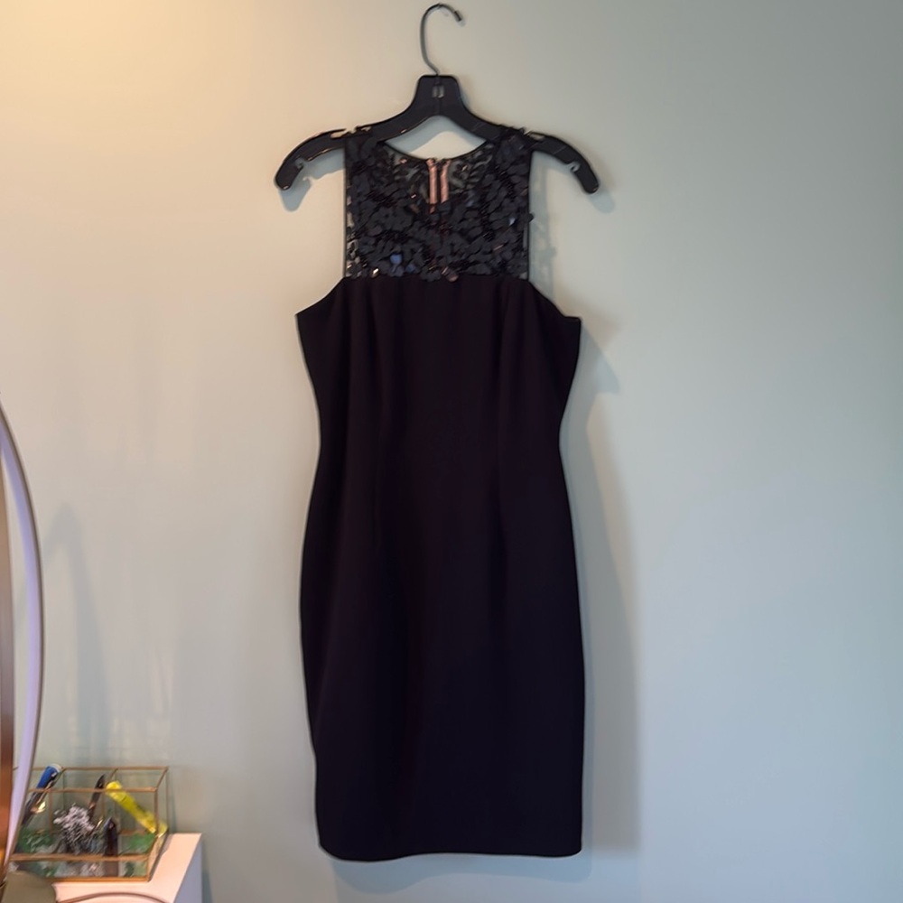 Black midi cocktail dress